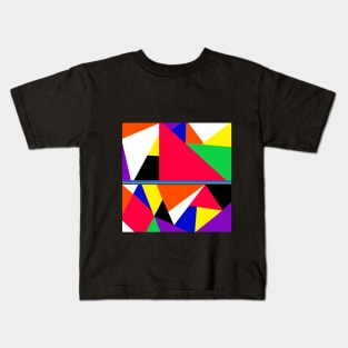 Colorful Abstract Geometric Shapes Pop Art Kids T-Shirt